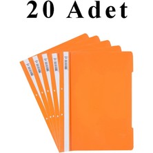 Artlantis 20 Adet A4 Turuncu Telli Dosya 1 Paket Telli Dosya Ofis Büro Okul