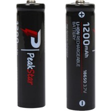 Markport Orjinal 3.7 V 1200 Mah Şarj Edilebilir 18650 Turbo Model Li-Ion Şarjlı Pil