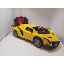Tila Toys Kumandalı Sarı Şarjlı Kapıları ve Bagajı Açılan 23 cm Full Fonksiyon Kumanda Pil Hediyeli Araba