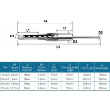 Qiqi Shop 4 Pcs Ağaç Işleme Delik Testere Kare Delik Matkap Uçları (Yurt Dışından)