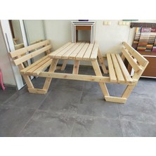 Şen Mobilya Aksesuarları Piknik Masası Sırt Yaslanmalı