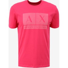 Armani Exchange Bisiklet Yaka Düz Pembe Erkek T-Shirt 3dztce ZJ3VZ 14BL