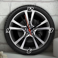 Hediyemen Çelik Jant ve Tekerlek Tasarımlı Duvar Saati