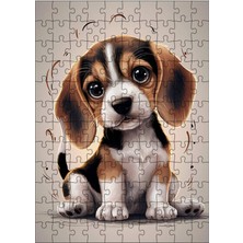 Ekart Ahşap Mdf Puzzle Yapboz Mutlu Yavru Köpek 120 Parça 25*35 cm