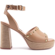 Nine West Caneb 4fx Taba Kadın Topuklu Sandalet