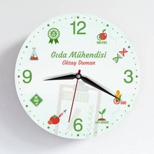 Hediyemen Gıda Mühendisine  Kişiye Özel Duvar Saati