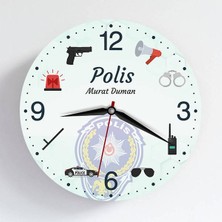 Hediyemen Polise  Kişiye Özel Tasarım Duvar Saati