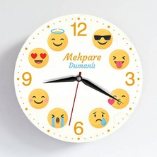 Hediyemen Isme Özel Emoji Duvar Saati