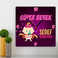 Hediyemen Süper Kız Bebek Odası Duvar Saati
