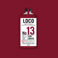 LocoShop No 13 Vişne Çikolata Artizanal Alkolsüz Karışım Taze Sıkma Meyve Kokteyl Mix 900 ml