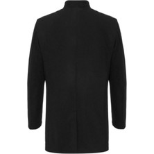 Süvari Hakim Yaka Regular Kalıp Düz Kaban