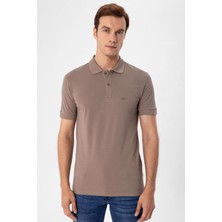 Süvari Polo Yaka Regular Kalıp Armürlü Tişört