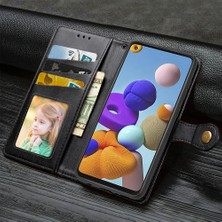 Bdt Shop Samsung Galaxy A21S Flip Kapak Moda Tasarım Cüzdan Fonksiyonu (Yurt Dışından)