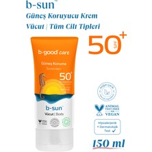 B-Good Yetişkin Güneş Kremi Spf 50+ Vücut Için 150 Ml