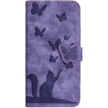 Bdt Shop Samsung Galaxy S20 Ultra Cüzdan Kılıf Tutucu Kapak Kabartmalı Kedi (Yurt Dışından)