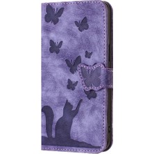 Bdt Shop Samsung Galaxy S20 Ultra Cüzdan Kılıf Tutucu Kapak Kabartmalı Kedi (Yurt Dışından)