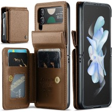 Bdt Shop Samsung Galaxy Z Flip 4 5g Kickstand Slim Case Pu Için Caseme Cüzdan Kılıf (Yurt Dışından)