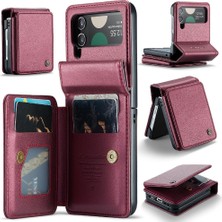 Bdt Shop Samsung Galaxy Z Flip 4 5g Kickstand Slim Case Pu Için Caseme Cüzdan Kılıf (Yurt Dışından)