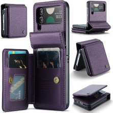 Bdt Shop Samsung Galaxy Z Flip 4 5g Kickstand Slim Case Pu Için Caseme Cüzdan Kılıf (Yurt Dışından)