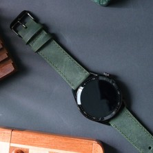 Vagave Hakiki Deri Saat Kordonu ( 20MM ) Yeşil Omega Nacar Seiko Tudor Citizen Lacoste Casio Fossil Calvin Klein Armani Tissot Klasik Saat Kordon Yeşil Deri Kayış