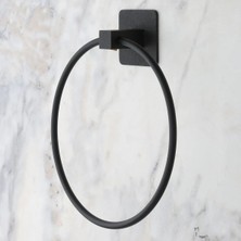 Buffer Kendiliğinden Yapışkanlı Siyah Paslanmaz Metal Yuvarlak Havluluk