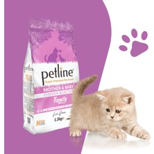 Pet Line Family Mother & Baby Tavuklu Düşük Tahıllı Yavru Kedi Maması 1,5 kg