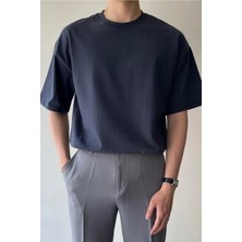 Yakamel Erkek Oversize Rahat Bol Nefes Alan T-Shirt