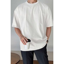 Yakamel Erkek Oversize Rahat Bol Nefes Alan T-Shirt