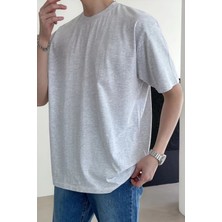 Yakamel Erkek Oversize Rahat Bol Nefes Alan T-Shirt