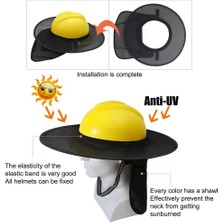 Liangduo Shop Siyah Stil Güneşlik Kask Güneş Gölge Açık Inşaat Güvenlik Baret Cihazı Boyun Uv Koruyucu Çalışma Sert Şapka Tam Ağız Örgü Güneşlik (Yurt Dışından)