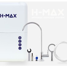 H-MAX Reverse Osmosis System 15 Aşama 9 Litre Çelik Tanklı 80 Gpd Membranlı Su Arıtma Cihazı