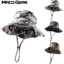 Liangduo Shop No.3 Tarzı Kamuflaj Kova Şapkaları Balıkçılık Kapaklar Taktik Panama Boonie Şapka Yaz Açık Balıkçılık Avcılık Anti-Uv Nefes Güneş Şapkası Erkekler Için (Yurt Dışından)