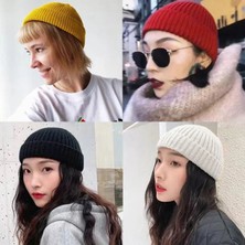Liangduo Shop Gri Tarzı Kış Şapka Kadın Erkek Kasketleri Örme Golf Şapka Kızlar Sonbahar Kadın Bere Kapaklar Isıtıcı Kaput Bayanlar Rahat Kap (Yurt Dışından)