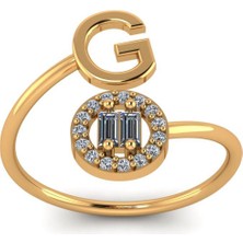 ÇGK KUYUMCULUK G Harf Taşlı Altın Yüzük CGKYZK0205