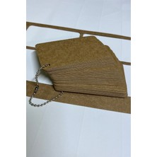 Not Kartları, Metal Zincirli Kraft Flash Bilgi Kartları 1 Adet 50 Yaprak Paketli