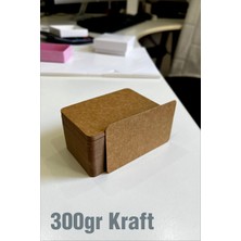 Oval Baskısız Kraft Kartvizit Ebat 5,2 x 8,4 cm ; 100 Adet