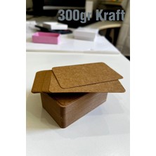 Oval Baskısız Kraft Kartvizit Ebat 5,2 x 8,4 cm ; 100 Adet