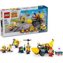 LEGO Despicable Me 4 minyonlar ve Muz Araba 75580 # 6 Yaş ve Üzeri Çocuklar Için Filmden Esinlenen Yaratıcı Oyuncak Yapım Seti (136 Parça)