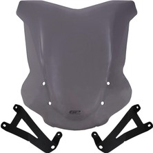 GP Kompozit BMW G 310 R 2018-2019 Uyumlu Ayaklı Ön Tur Camı Füme - 48 cm