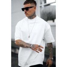 Yakamel Erkek Oversize Kısa Kollu T-Shirt