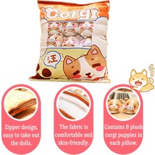 Cacao Peluş Yastık Sevimli Corgi Hayvanlar Bebek Oyuncak Gençler Kızlar Çocuklar Için Hediyeler, Kanepe Sandalye Dekoratif Yastık, Gençler Kızlar Çocuklar Için Yaratıcı Hediyeler1 (Yurt Dışından)