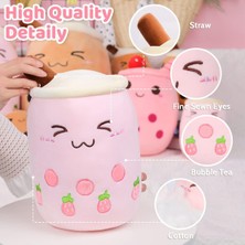 Cacao Çilek Boba Peluş 13.7 Inç Pembe Dolması Kabarcık Çay Peluş Süt Çay Bardağı Yastık Büyük, Çocuklar Için Yumuşak Kawaii1 (Yurt Dışından)