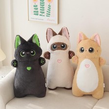 Cacao Kedi Peluş Yastık 21 ''uzun Kedi Yastık Sevimli Siyah Doldurulmuş Hayvanlar Peluşlar Kawaii Kedi Vücut Yastığı Peluş Çocuklar Kızlar Için Doğum Günü Hediyesi1 (Yurt Dışından)