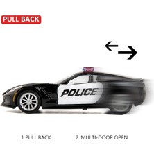 Cacao 1/36 Ölçekli Corvette Polis Araba Modeli, Çinko Alaşım Die-Cast Geri Çekin Araçlar Çocuk Oyuncakları Erkek Kız Için Hediye (Corvette Polis Arabası)1 (Yurt Dışından)