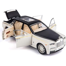 Cacao Saytay 1/24 Rolls-Royce Phantom Model Araba, Çinko Alaşımı Geri Çekin Oyuncak Araba Çocuklar Için Ses ve Işık ile Erkek Kız Hediye (Beyaz) ST-0011 (Yurt Dışından)