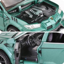 Cacao Oyuncak Araba 1/32 Lamborghini Urus Model Araba Için Işık ve Ses ile Geri Çekin Oyuncak Araç 3+ Yaş Yürümeye Başlayan Erkek Kız Noel Doğum Günü Hediyesi Yeşil Araba1 (Yurt Dışından)