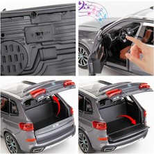 Cacao 1:24 Bmw X5 Suv Model Araba Oyuncak Için Uyumlu, Çinko Alaşım Geri Çekin Oyuncak Araba Çocuklar Için Ses ve Işık ile Erkek Kız Hediye (Gri)1 (Yurt Dışından)