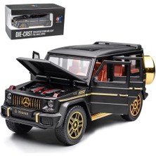 Cacao Zarif Araba Modeli 1/24 Benz G63 Amg Model Araba, Çinko Alaşımı Geri Çekin Oyuncak Araba Çocuklar Için Ses ve Işık ile Erkek Kız Hediye (Siyah)1 (Yurt Dışından)