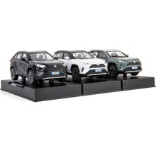 Cacao Model Araba 1/32 Rav4 Alaşımlı Döküm Koleksiyonluk Oyuncak Araba Işıklı ve Sesli Oyuncak Araç Kapısı Erkek Çocuklar Için Açılabilir Bebek Hediyesi (Beyaz)1 (Yurt Dışından)