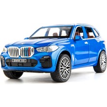 Cacao 1:32 Bmw X5 Suv Model Araba Oyuncak Için Uyumlu, Çinko Alaşım Geri Çekin Oyuncak Araba Çocuklar Için Ses ve Işık ile Erkek Kız Hediye (Mavi)1 (Yurt Dışından)